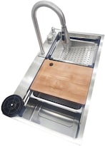 Cnx Set De Tarja, Mezcladora Y Accesorios De Empotrar En Acero Inox