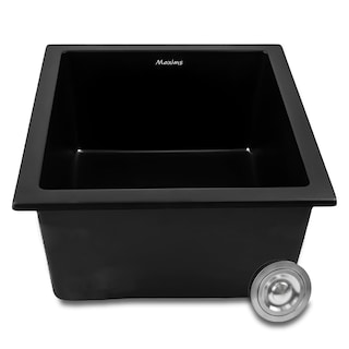 Foto 1 | Foto 1 | Tarja De Cuarzo Maxims 46x41 Cm Negro Mate Submontar O Empotrar