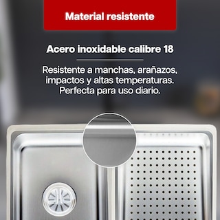 Foto 4 | Foto 4 | Tarja De Cocina Maxims 75x46 Cm Con Cascada Y Lava Vasos Acero Inoxidable Satinado