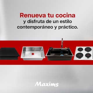 Foto 7 | Foto 7 | Tarja De Cocina Maxims 75x46 Cm Con Cascada Y Lava Vasos Acero Inoxidable Satinado