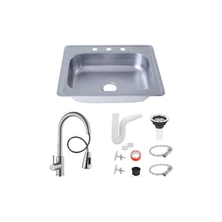 Foto 1 | Foto 1 | Tarja Fregadero Tipo Bar Acero Inox 64x59 Cm Con Kit Premium