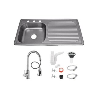 Foto 1 | Foto 1 | Fregadero Tarja Acero Inox Empotrar 100x50 Con Kit Premium