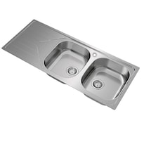 Tarja Empotrar Acero Inox Teka Universe 80 T-xp 2b 1d Izq Dos Tinas 34 Cm