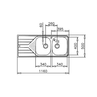 Foto 2 | Foto 2 | Tarja Empotrar Acero Inox Teka Universe 80 T-xp 2b 1d Izq Dos Tinas 34 Cm