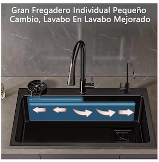 Foto 3 | Foto 3 | Fregadero Premium De Cocina De Acero Inoxidable Con Accesorios Para Instalacion 68 Cm X 45 Cm X 20 Cm