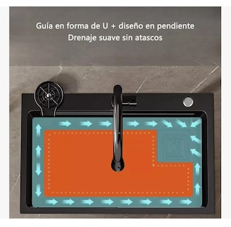 Foto 4 | Foto 4 | Fregadero Premium De Cocina De Acero Inoxidable Con Accesorios Para Instalacion 68 Cm X 45 Cm X 20 Cm