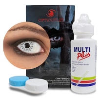 Pupilentes de Color Optioutlet Telaraña-Blanco-(056) para Maquillaje y Disfraces