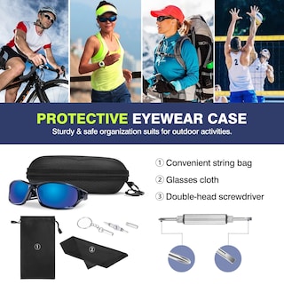 Foto 2 | Foto 2 | Funda Para Gafas De Sol Moko Eva, Carcasa Semirrígida Con Gancho Y Destornillador - Venta Internacional.