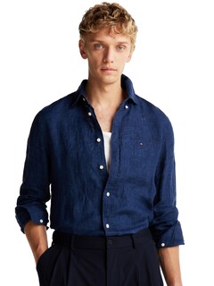 Foto 1 | Foto 1 | Camisa Tommy Hilfiger De Lino Teñido Con Pigmentos Para Hombre, Corte Regular - Venta Internacional.