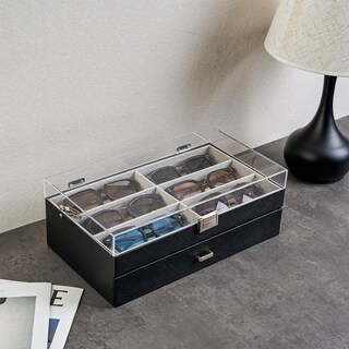 Foto 4 | Foto 4 | Organizador De Gafas De Sol Procase, 12 Ranuras, Acrílico, Parte Superior Transparente, Negro - Venta Internacional.