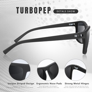 Foto 4 | Foto 4 | Gafas De Sol Turbopep Cuadradas Polarizadas Ligeras Uv400 - Venta Internacional.