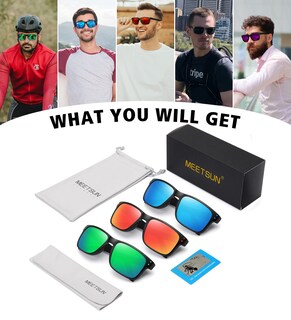 Foto 7 | Foto 7 | Gafas De Sol Meetsun Con Protección Uv400 Polarizadas Paquete De 3 - Venta Internacional.