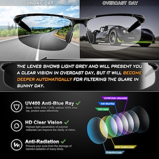 Foto 3 | Foto 3 | Gafas De Sol Attcl Para Hombre Moda Conducción Polarizadas Deportivas - Venta Internacional.