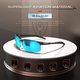 Foto 3 | Foto 3 | Gafas De Sol Attcl Fashion Sports Polarizadas Al-mg Ultralight - Venta Internacional.