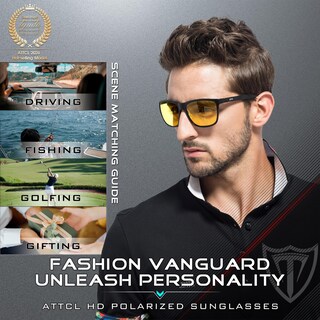 Foto 3 | Foto 3 | Gafas De Sol Attcl 8587 Yeshi Retro Con Montura Metálica Polarizada - Venta Internacional.