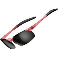 Gafas De Sol Attcl 8177 Con Montura Metálica Al-mg Polarizada Rojo-negro - Venta Internacional.