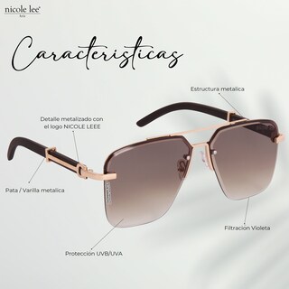 Foto 2 | Foto 2 | Lentes de Sol Nicole Lee Stark Smoke Marrón