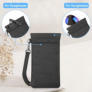 Foto 4 | Foto 4 | Funda para Gafas Fintie Double con Correa de Transporte Negra - Venta Internacional