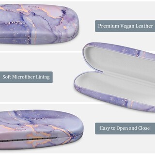 Foto 2 | Foto 2 | Funda Para Gafas Fintie Hard Shell Mármol Lila Con Tela - Venta Internacional