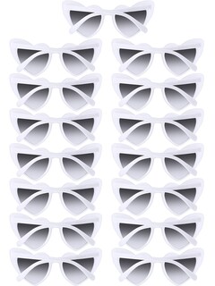 Foto 1 | Foto 1 | Gafas de Sol en Forma de Corazón Flutesan Blancas para Despedida de Soltera 15 Piezas - Venta Internacional