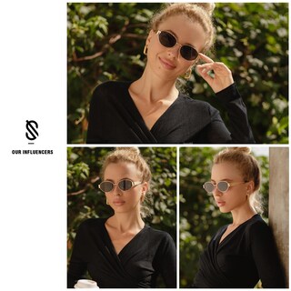 Foto 3 | Foto 3 | Gafas de Sol Ovaladas SOJOS SJ1217 con Lente Plateada/Amarillo Degradado - Protección UV400