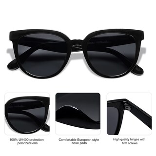 Foto 4 | Foto 4 | Gafas de Sol Sojos Sj2175 Redondas Polarizadas Negro/gris para Mujer - Venta Internacional