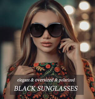 Foto 2 | Foto 2 | Gafas De Sol Joopin Trendy Oversized Negras Para Mujer Con Visión Nocturna - Venta Internacional