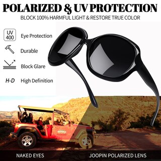 Foto 4 | Foto 4 | Gafas De Sol Joopin Trendy Oversized Negras Para Mujer Con Visión Nocturna - Venta Internacional