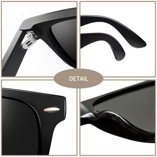 Foto 4 | Foto 4 | Gafas de Sol Joopin Trendy Square Vintage Oversized Negras G15 1 Par - Venta Internacional