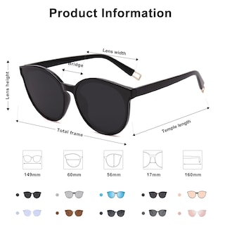 Foto 5 | Foto 5 | Gafas de Sol Sojos Fashion Round SJ2057 Negros Unisex - Venta Internacional