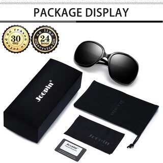 Foto 6 | Foto 6 | Gafas de Sol Joopin Oversized Trendy Polarizadas Negras para Mujer - Venta Internacional