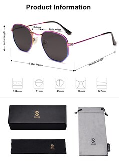 Foto 5 | Foto 5 | Gafas de Sol Sojos Sj1072 Cuadradas Polarizadas para Hombres/mujeres - Venta Internacional