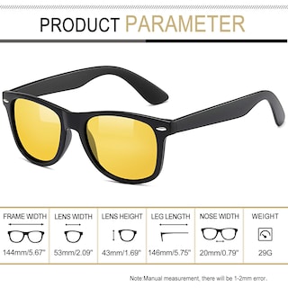 Foto 4 | Foto 4 | Gafas de Visión Nocturna Joopin Trendy con Marco Cuadrado Uv400 - Venta Internacional