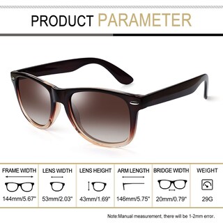 Foto 4 | Foto 4 | Gafas de Sol Joopin Cuadradas Marrón Degradado Polarizadas - Venta Internacional