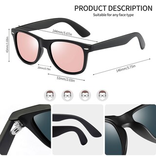 Foto 4 | Foto 4 | Gafas de Sol Joopin Trendy Square Vintage Oversized UV400 1 Par - Venta Internacional