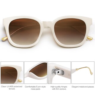 Foto 3 | Foto 3 | Gafas de Sol Sojos Classic Square Polarized Uv400 Crema/marrón - Venta Internacional
