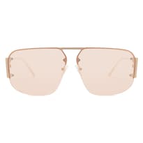Gafas De Sol Sojos Aviator Sj1192 Retro Metal Sin Montura, Color Marrón - Venta Internacional.