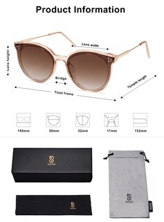 Foto 5 | Foto 5 | Gafas de Sol Sojos Classic Oversized Round Sj2068 Unisex - Venta Internacional