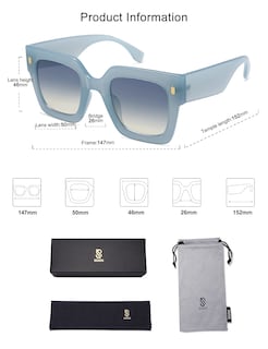 Foto 5 | Foto 5 | Gafas de Sol Sojos Vintage Oversized Square para Mujer - Venta Internacional