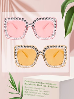 Foto 3 | Foto 3 | Gafas De Sol Frienda Oversize Square Sparkling Para Mujer X2 - Venta Internacional.