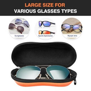 Foto 3 | Foto 3 | Funda Para Gafas De Sol Moko Eva, Carcasa Semirrígida, Naranja, Unisex - Venta Internacional.