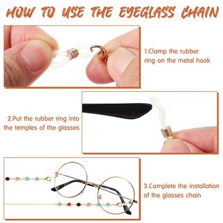 Foto 3 | Foto 3 | Eyeglass Chains Frienda, 6 Unidades, Con Soporte Para Cadenas - Venta Internacional.