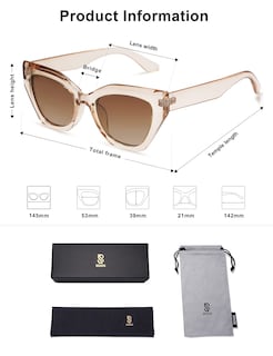Foto 5 | Foto 5 | Gafas De Sol Sojos Square Cat Eye Polarized Sj2235 Para Mujer - Venta Internacional.