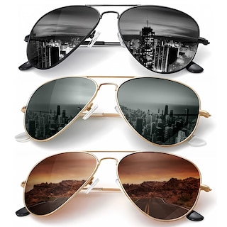 Foto 1 | Foto 1 | Gafas de Sol Kaliyadi Classic Aviator Polarizadas Uv62 mm Paquete De 3 - Venta Internacional