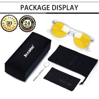 Foto 6 | Foto 6 | Gafas De Conducción Nocturna Joopin Con Marco Transparente Y Lente Amarilla Uv400 - Venta Internacional.
