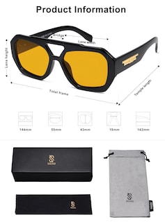 Foto 5 | Foto 5 | Gafas De Sol Sojos Trendy Aviator Hexagonal Square Sj2288 - Venta Internacional.