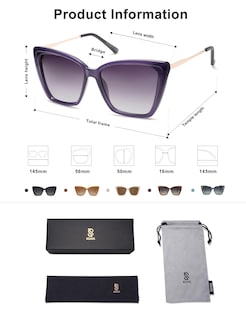 Foto 5 | Foto 5 | Gafas De Sol Sojos Sj2206, Modernas, Polarizadas, Para Mujer, Montura Morada - Venta Internacional.