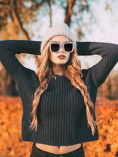 Foto 4 | Foto 4 | Gafas De Sol Frienda Para Mujer, Grandes, Cuadradas, Retro, Negras - Venta Internacional.