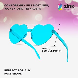 Foto 2 | Foto 2 | Gafas De Sol Zink Colorful Heart Sin Montura En Forma De Corazón X6 - Venta Internacional.