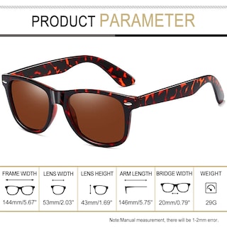 Foto 3 | Foto 3 | Gafas De Sol Joopin Fashion De Gran Tamaño Cuadradas Polarizadas Uv400 - Venta Internacional.